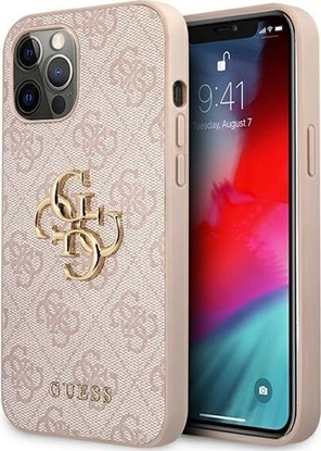 Attēls no Guess Guess GUHCP12M4GMGPI iPhone 12/12 Pro 6,1" róowy/pink hardcase 4G Big Metal Logo