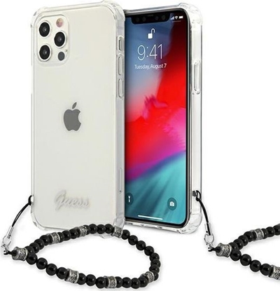 Attēls no Guess Guess GUHCP12MKPSBK iPhone 12/12 Pro 6,1" Transparent hardcase Black Pearl
