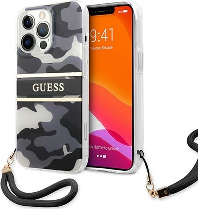 Attēls no Guess Guess GUHCP13LKCABBK iPhone 13 Pro / 13 6,1" czarny/black hardcase Camo Strap Collection