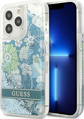 Attēls no Guess Guess GUHCP13LLFLSN iPhone 13 Pro / 13 6,1" zielony/green hardcase Flower Liquid Glitter