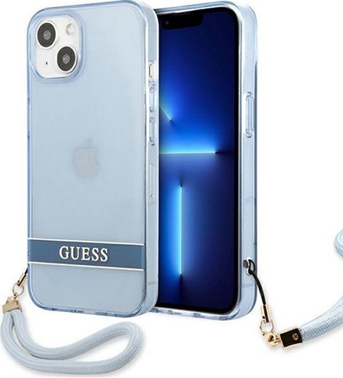 Picture of Guess Guess GUHCP13SHTSGSB iPhone 13 mini 5,4" niebieski/blue hardcase Translucent Stap