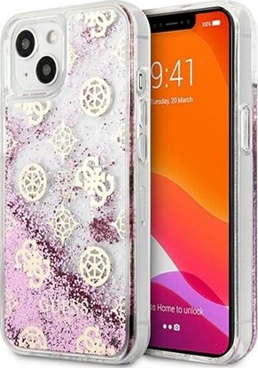 Attēls no Guess Guess GUHCP13SLGPEPI iPhone 13 mini 5,4" róowy/pink hardcase Peony Liquid Glitter