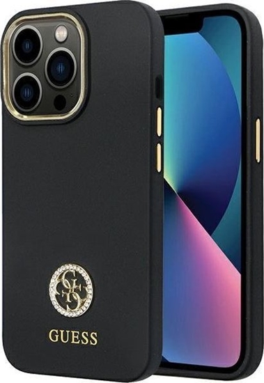 Picture of Guess Guess GUHCP13XM4DGPK iPhone 13 Pro Max 6.7" czarny/black hardcase Silicone Logo Strass 4G