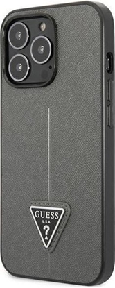 Attēls no Guess Guess GUHCP13XPSATLG iPhone 13 Pro Max 6,7" srebrny/silver hardcase SaffianoTriangle Logo