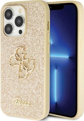 Attēls no Guess GUHCP14LHG4SGD iPhone 14 Pro 6.1" zoty/gold hardcase Glitter Script Big 4G