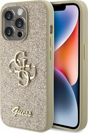Изображение Guess Guess GUHCP15LHG4SGD iPhone 15 Pro 6.1" zoty/gold hardcase Glitter Script Big 4G