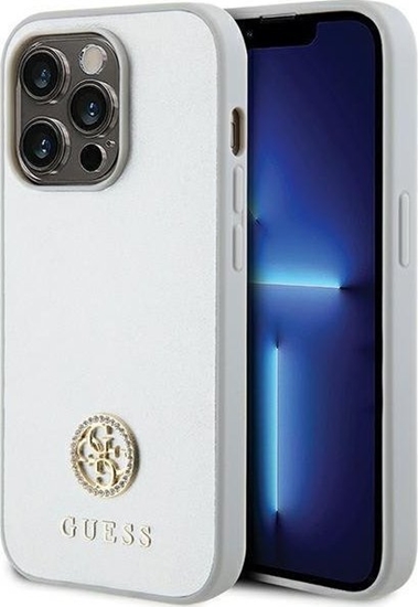 Picture of Guess GUHCP15LPS4DGPS iPhone 15 Pro 6.1" srebrny/silver hardcase Strass Metal Logo