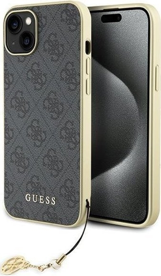 Picture of Guess GUHCP15MGF4GGR iPhone 15 Plus 6.7" szary/grey hardcase 4G Charms Collection