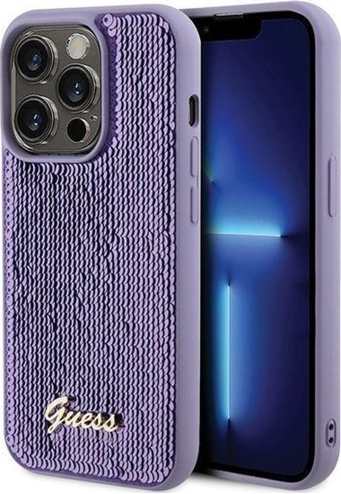Picture of Guess Guess GUHCP15XPSFDGSU iPhone 15 Pro Max 6.7" fioletowy/purple hardcase Sequin Script Metal