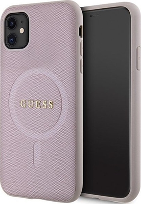 Изображение Guess GUHMN61PSAHMCP iPhone 11 / Xr 6.1" róowy/pink hardcase Saffiano MagSafe