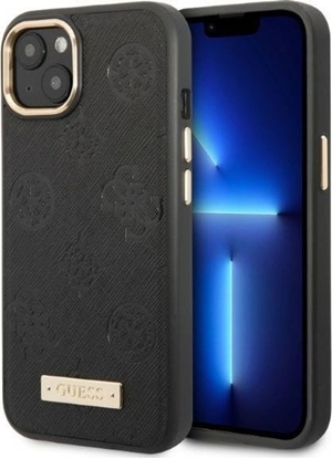Attēls no Guess Guess GUHMP13MSAPSTK iPhone 13 6,1" czarny/black hardcase Peony Logo Plate MagSafe NoSize