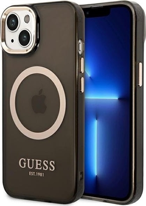 Attēls no Guess Guess GUHMP14MHTCMK iPhone 14 Plus 6,7" czarny/black hard case Gold Outline Translucent MagSafe NoSize
