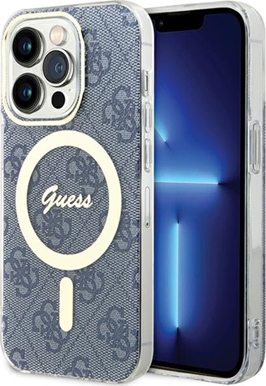 Изображение Guess Guess GUHMP15XH4STB iPhone 15 Pro Max 6.7" niebieski/blue hardcase IML 4G MagSafe