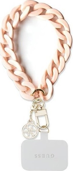 Изображение Guess Guess GUOUCBMC4MP Universal Big Hand Strap róowy/pink Acrylic 4G Charm