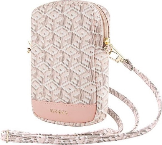 Picture of Guess PU G Cube Wallet Phone Bag Zipper / Pink