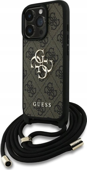 Picture of Guess GUHCP16LP4GMGCRW PU 4G Metal Logo Crossbody Strap Case for Apple iPhone 16 Pro