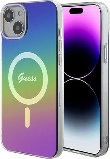Изображение Guess GUHMP15MHITSK iPhone 15 Plus/ 14 Plus 6.7" rainbow hardcase IML Iridescent MagSa