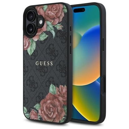 Attēls no Guess GUHMP16SP4ROPEMCK 4G Flowers Print MagSafe Case for Apple iPhone 16