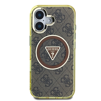 Изображение Guess IML 4G Glitter and Triangle Logo MagSafe Case for Apple iPhone 16