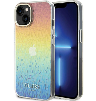 Attēls no Guess IML Faceted Mirror Disco Iridescent Case for iPhone Apple 15