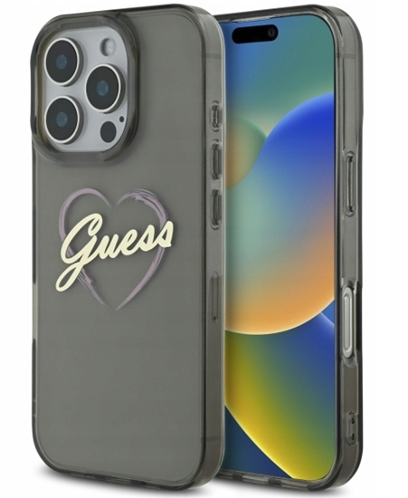 Picture of Guess IML Heart Back Case for Apple iPhone 16 Pro Max