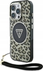 Picture of Guess IML Leopard Triangle Logo Strap MagSafe Case for Apple iPhone 16 Pro Max