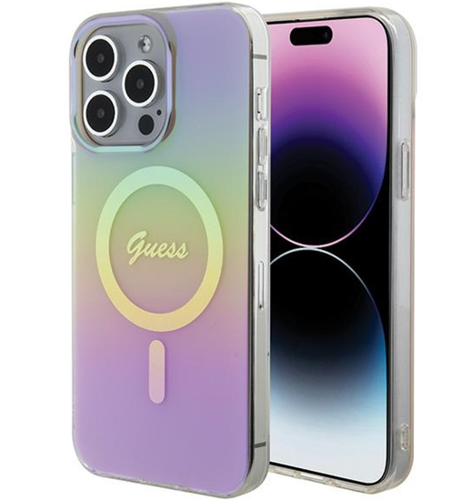 Picture of Guess IML MagSafe Iridescent Case for Apple iPhone 15 Pro