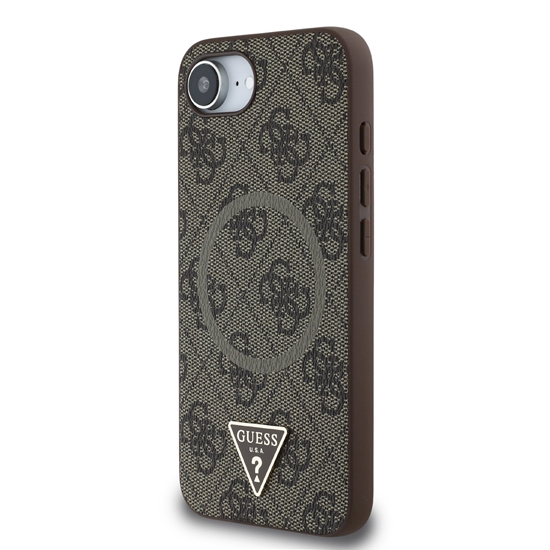 Picture of Guess PU 4G Strass Triangle Metal Logo Case for Apple iPhone 16e