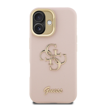 Attēls no Guess PU Grained 4G Logo Stand Camera Frame Case for Apple iPhone 16