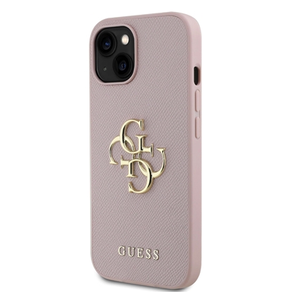 Attēls no Guess PU Grained 4G Metal Logo Case for Apple iPhone 15