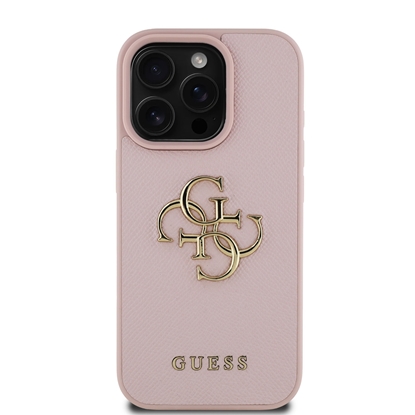 Attēls no Guess PU Grained 4G Metal Logo Case for Apple iPhone 16 Pro Max