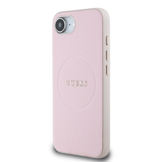 Picture of Guess PU Grained Classic Logo MagSafe Case for Apple iPhone 16e