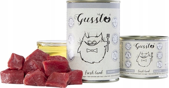 Изображение GUSSTO GUSSTO pusz.400g FRESH LAMB /6  Pokarm dla kota z JAGNICIN