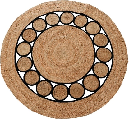 Attēls no H&S Decoration Dywan z JUTY pleciony BOHO duy okrgy 120cm
