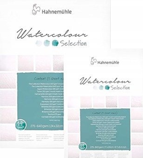 Изображение Hahnemühle Aquarell Selection Pad 17 x 24 cm 14 Sheets