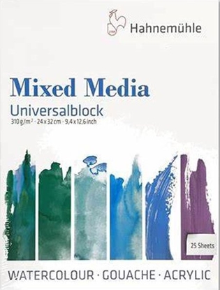 Attēls no Hahnemühle Mixed Media Universal Pad 25 sheets  24x32 cm  310 g