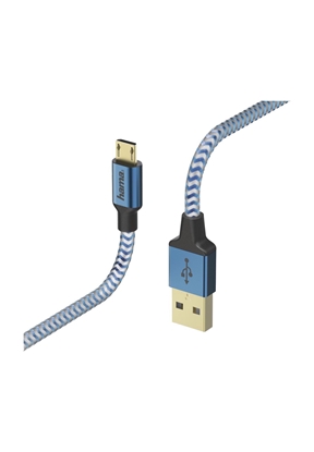 Attēls no Hama 00178289 Cable USB 1,5 m USB 2.0 USB A Micro-USB B Blue