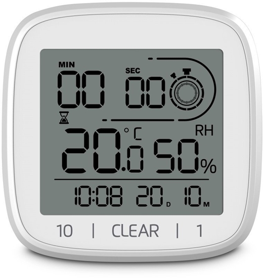 Picture of Hama 00185893 zegar cienny / stoowy Zegar cyfrowy Kwadrat Biay