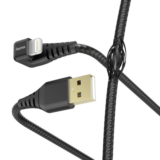 Изображение Hama 00187221 Gamer Charging/Data Cable, USB-A - Lightning 1.5m, Black