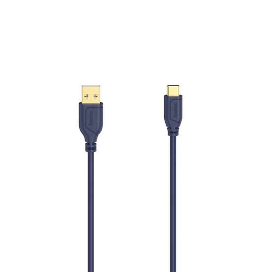 Picture of Hama 00200635 Flexi-Slim USB-C Cable 0.75m Blue Depths