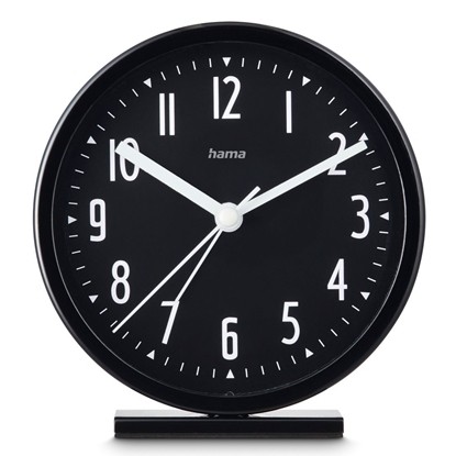 Picture of Hama Alarm Clock Skye w/o ticking, black        222211