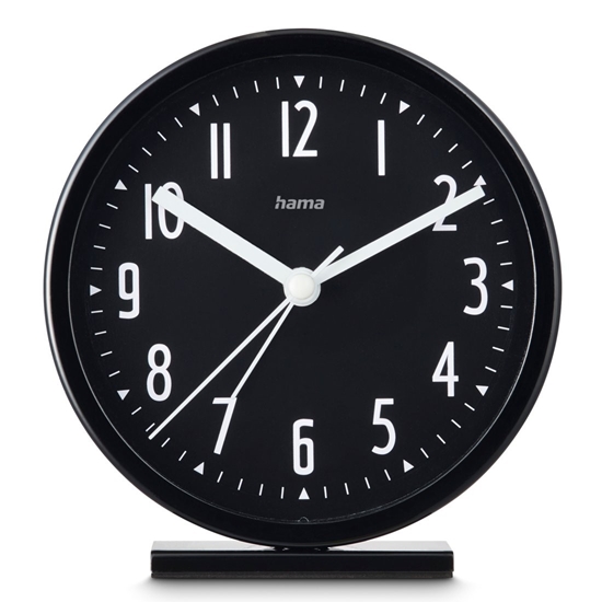 Picture of Hama Alarm Clock Skye w/o ticking, black        222211
