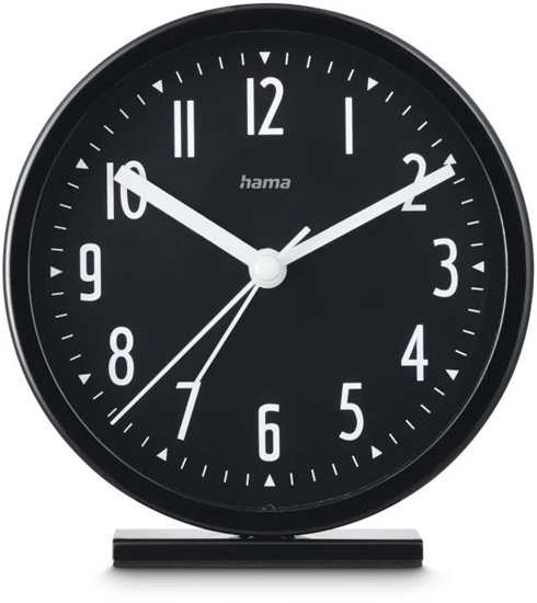Изображение Hama Alarm Clock Skye w/o ticking, black        222211