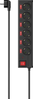 Picture of Hama Multiple Socket 6-fold blck individually switchable 223158