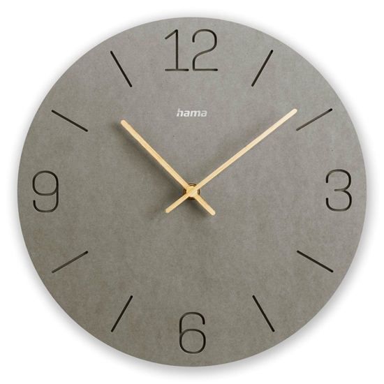 Picture of Hama Wall Clock Kreta grey 30cm engraved digits         185881