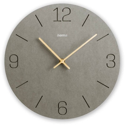 Picture of Hama Wall Clock Kreta grey 30cm engraved digits         185881