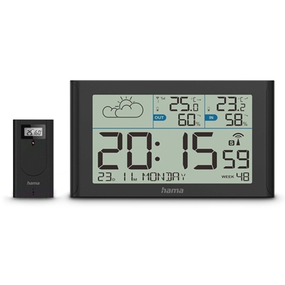 Picture of Hama Weather Station Sylt with Outdoorsensor,radio,black 222216