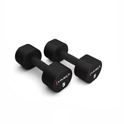 Attēls no Hanteles HPT05 2 x 5 KG POLYURETHANE DUMBBELLS TPU HMS