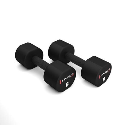 Attēls no Hanteles HPT06 2 x 6 KG POLYURETHANE DUMBBELLS TPU HMS
