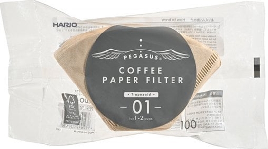Picture of Hario Hario - Filtry papierowe brzowe PEGASUS 01 - 100 Sztuk